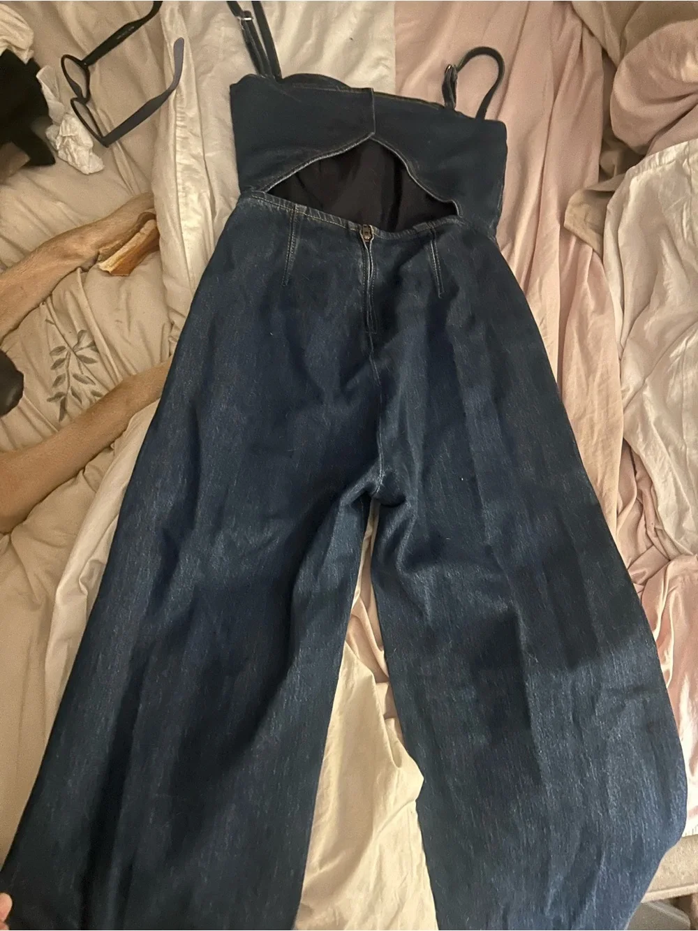 Reformation Daphne Denim Jumpsuit size 0